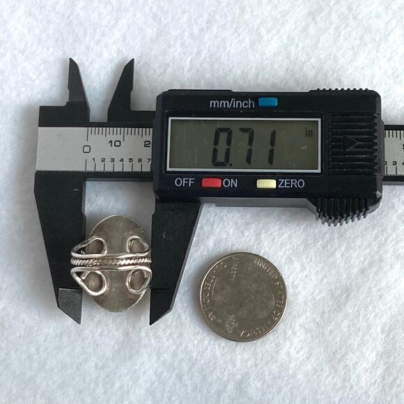 VTG Sterling Silver 925 Signed ED Oval Polychrome Jasper Split Shank Ring Sz 8 - Picture 14 of 16